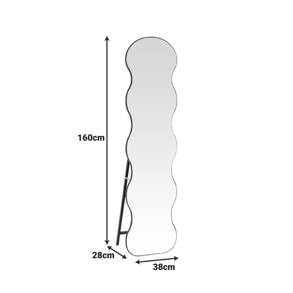 Καθρέπτης Waven pakoworld σε λευκή απόχρωση 38x28x148εκ Καθρέπτης Waven pakoworld σε λευκή απόχρωση 38x28x148εκ