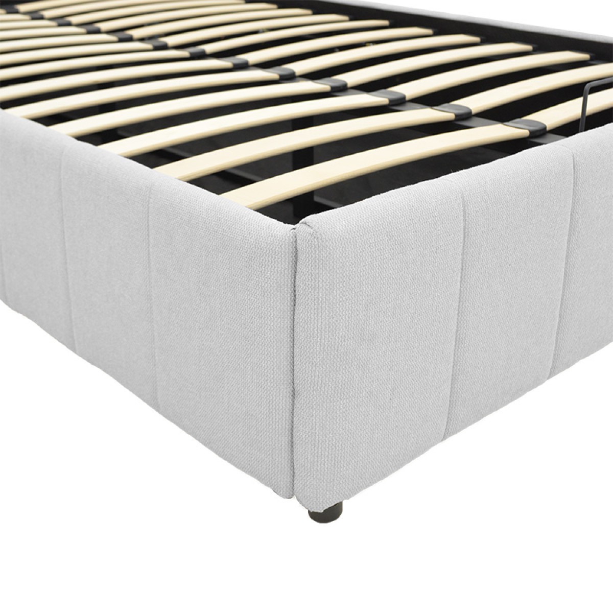 Κρεβάτι Snuggle pakoworld με αποθηκευτικό χώρο ύφασμα γκρι 120x200εκ