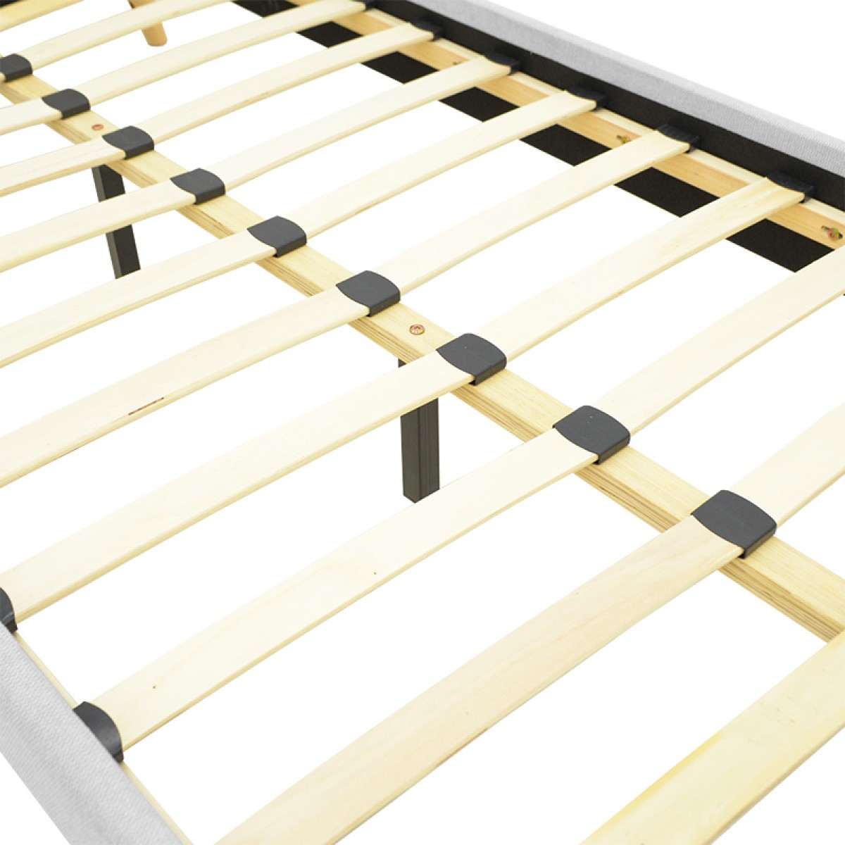 Κρεβάτι LumiLux pakoworld ύφασμα σε γκρι απόχρωση 100x200εκ