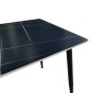 Τραπέζι Pembe pakoworld sintered stone μαύρη όψη μαρμάρου με μαύρα μεταλλικά πόδια 120x70x75εκ