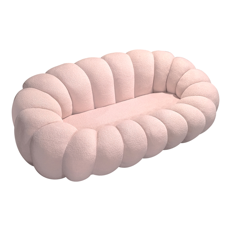 Καναπές Embrace pakoworld μπουκλέ ύφασμα σε ροζ απόχρωση 180x105x65εκ Καναπές Embrace pakoworld μπουκλέ ύφασμα σε ροζ απόχρωση 180x105x65εκ