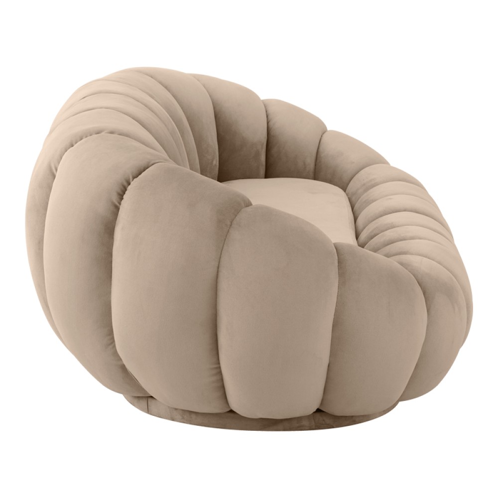 Καναπές Embrace pakoworld βελούδο σε μπεζ  απόχρωση 180x105x65εκ Καναπές Embrace pakoworld βελούδο σε μπεζ  απόχρωση 180x105x65εκ