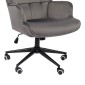 Καρέκλα γραφείου διευθυντή Lobima pakoworld περιστρεφόμενη ανθρακί βελούδο 68x71x105-112εκ