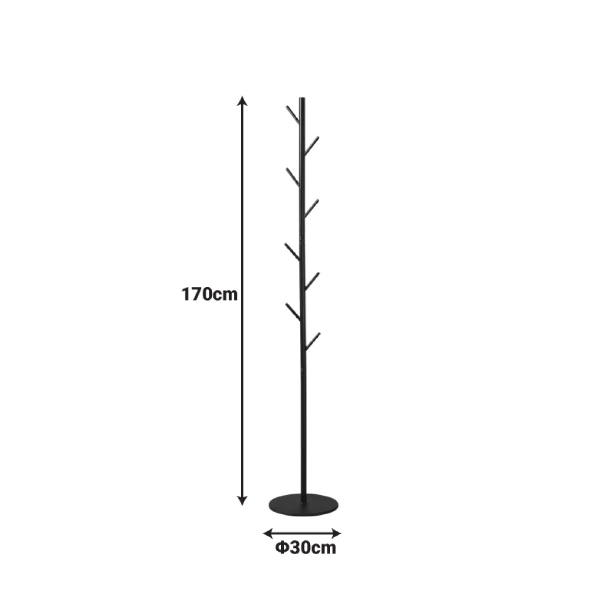 Καλόγερος Tebera pakoworld μέταλλο σε λευκή απόχρωση Φ30x170εκ