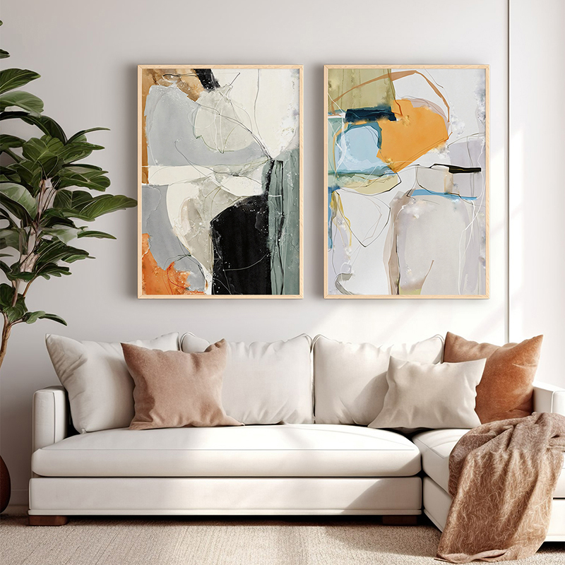 Πίνακας Nicosse pakoworld δίπτυχος με ψηφιακή εκτύπωση και πλαίσιο 33x1.5x48εκ