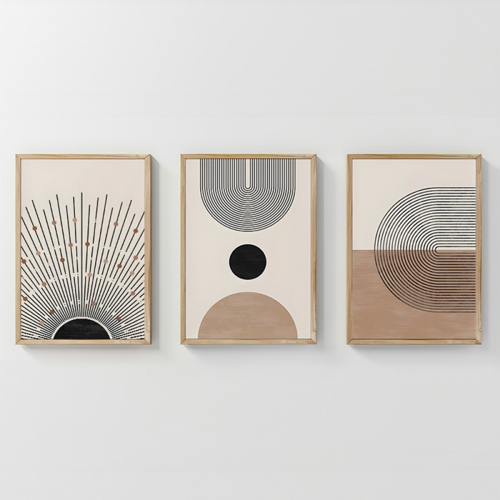 Πίνακας Lagon pakoworld τρίπτυχος με ψηφιακή εκτύπωση και πλαίσιο 33x1.5x48εκ