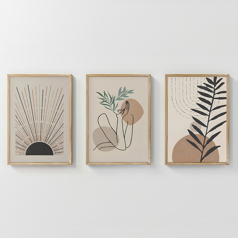 Πίνακας Gonma pakoworld τρίπτυχος με ψηφιακή εκτύπωση και πλαίσιο 33x1.5x48εκ