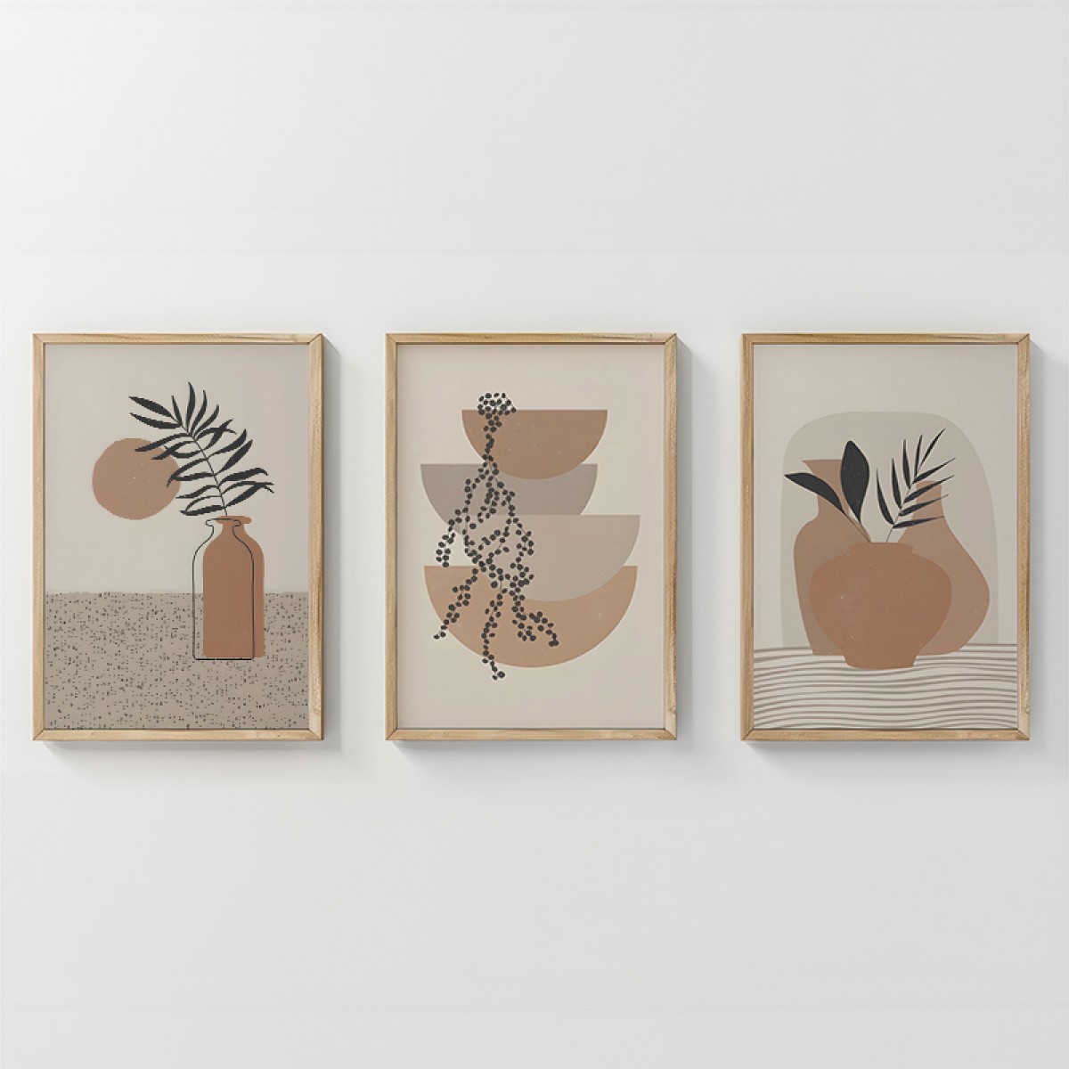 Πίνακας Derzy pakoworld τρίπτυχος με ψηφιακή εκτύπωση και πλαίσιο 33x1.5x48εκ