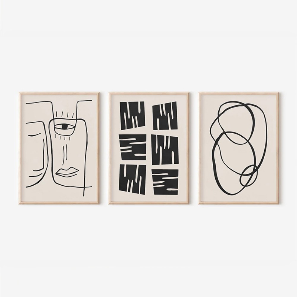 Πίνακας Lumora pakoworld τρίπτυχος με ψηφιακή εκτύπωση και πλαίσιο 33x1.5x48εκ