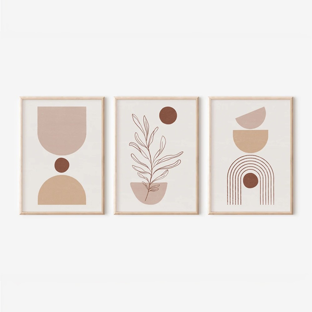 Πίνακας Stijo pakoworld τρίπτυχος με ψηφιακή εκτύπωση και πλαίσιο 33x1.5x48εκ