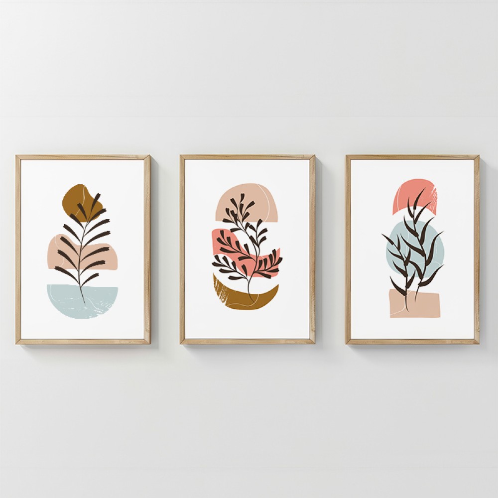 Πίνακας Thera pakoworld τρίπτυχος με ψηφιακή εκτύπωση και πλαίσιο 33x1.5x48εκ