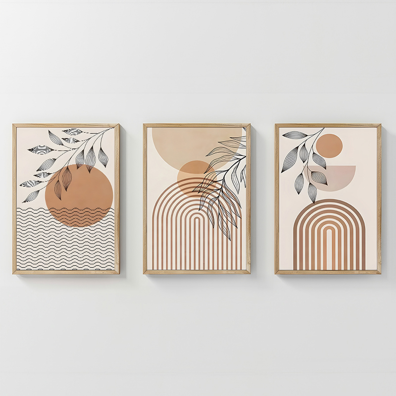 Πίνακας Zephra pakoworld τρίπτυχος με ψηφιακή εκτύπωση και πλαίσιο 33x1.5x48εκ