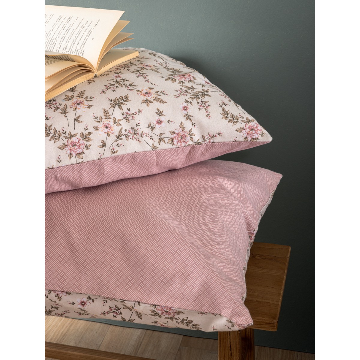 Σετ Σεντόνια Υπέρδιπλα Flannel Beauty 240x265 FB0234 Με Λάστιχο