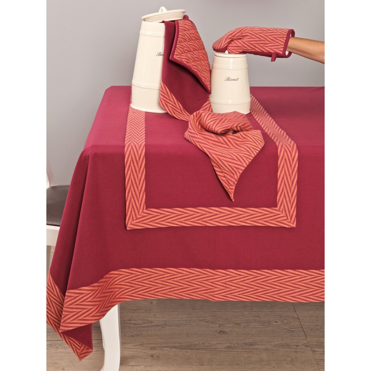 Σετ 4 Πετσέτες Κουζίνας Festosi 45x70 KP-383 TERRACOTTA