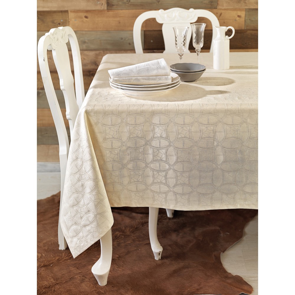 Σετ 4 Πετσέτες Φαγητού Festosi 45x45 CROSS WHITE