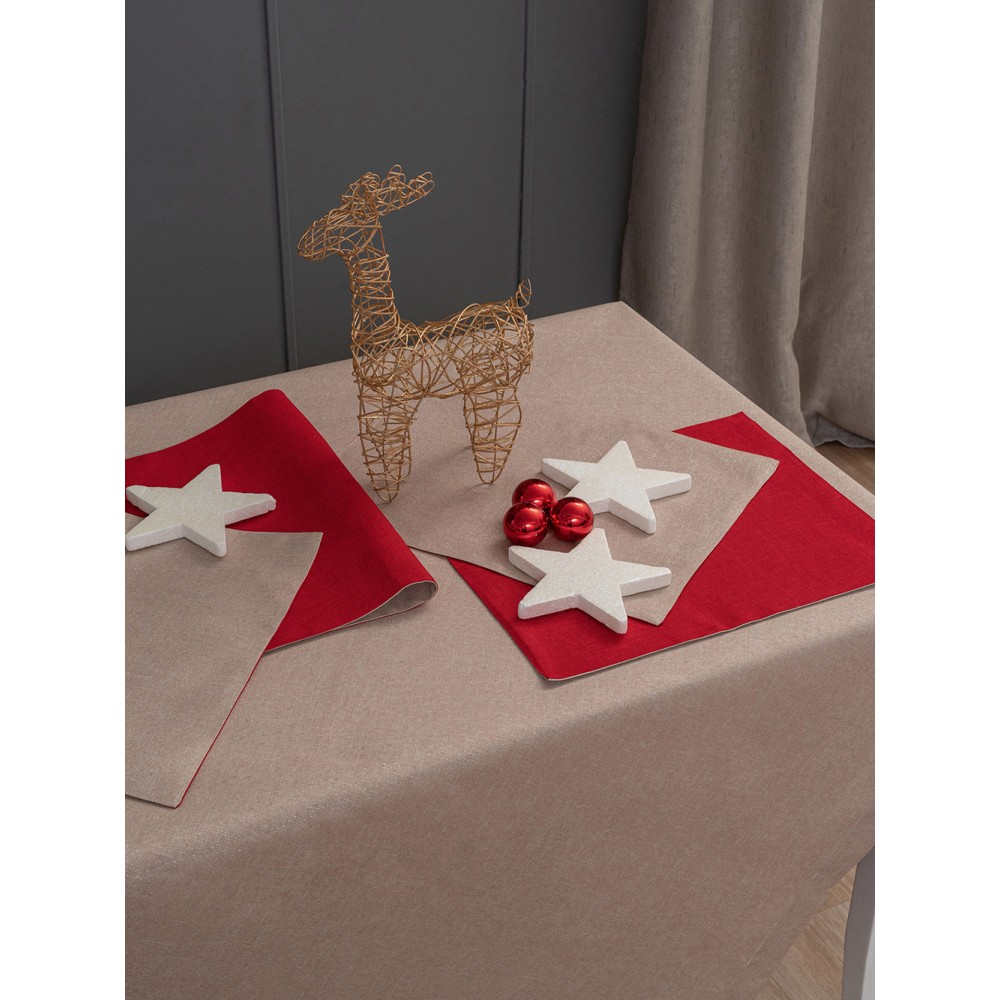 Τραπεζοκαρέ Christmas Collection 85x85 CD01 BEIGE