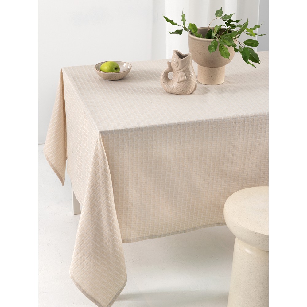 Τραπεζομαντηλο Αλεκιαστο Formal Dinner 175x160 MILLY BEIGE