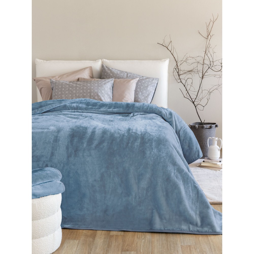 Κουβέρτα Βελουτέ 220x240 DREAM VELOUR/3 OLIVE
