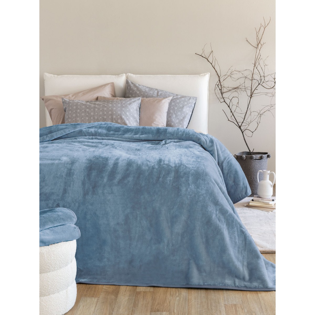 Κουβέρτα Βελουτέ 220x240 DREAM VELOUR/3 OLIVE
