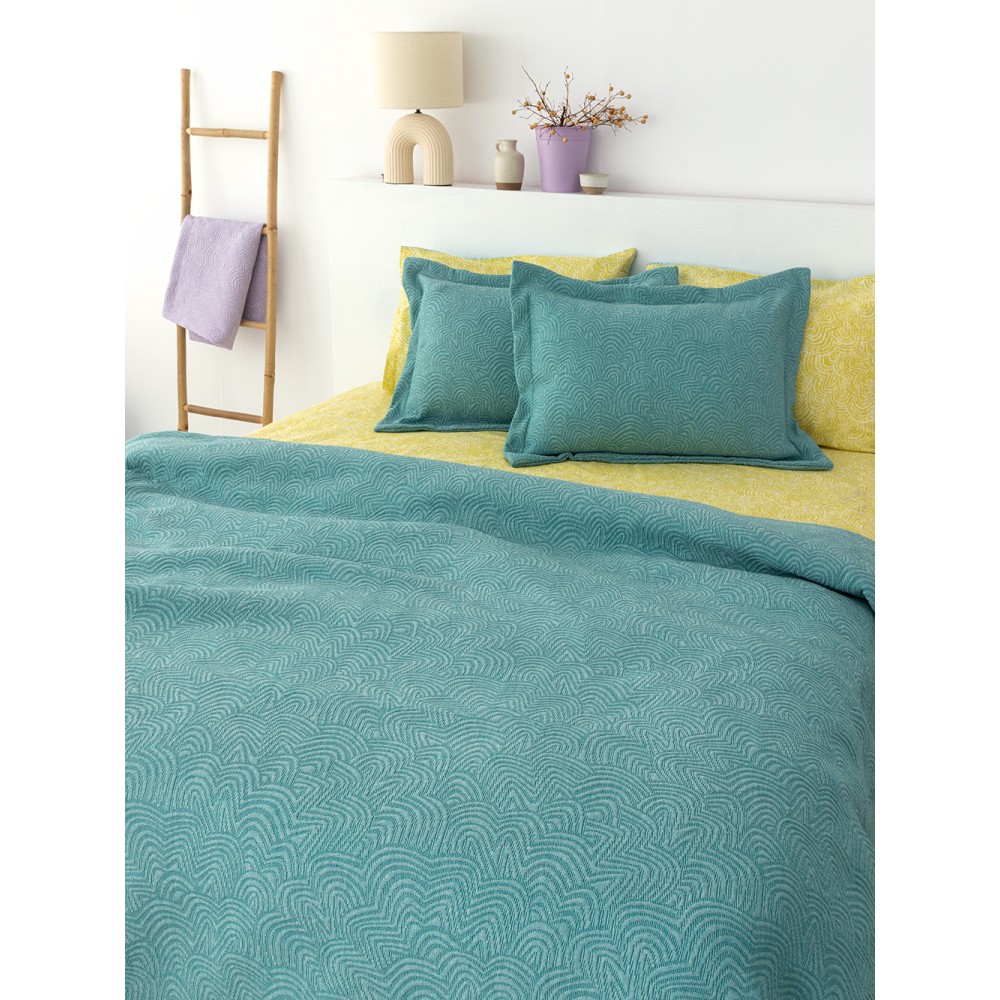 Ζεύγος Μαξιλαροθήκες Matelasse Oxford  50X70 ADEL PETROL