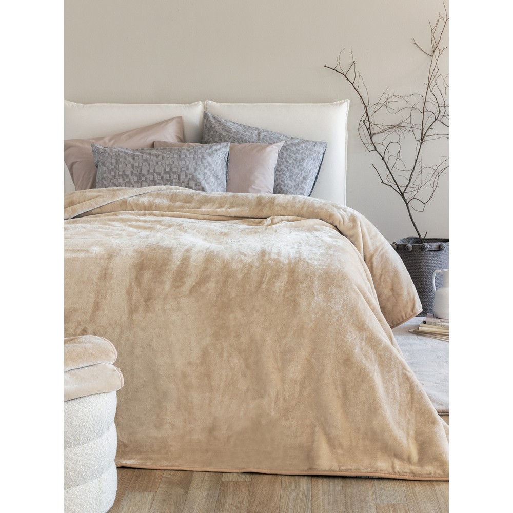 Κουβέρτα Βελουτέ 170x240 DREAM VELOUR/4 ASH