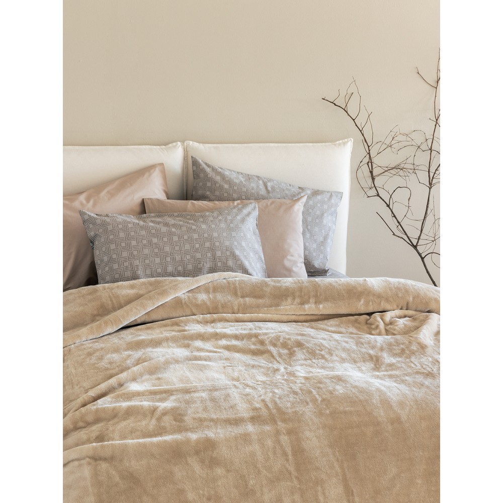 Κουβέρτα Βελουτέ 240x260 DREAM VELOUR/4 ASH