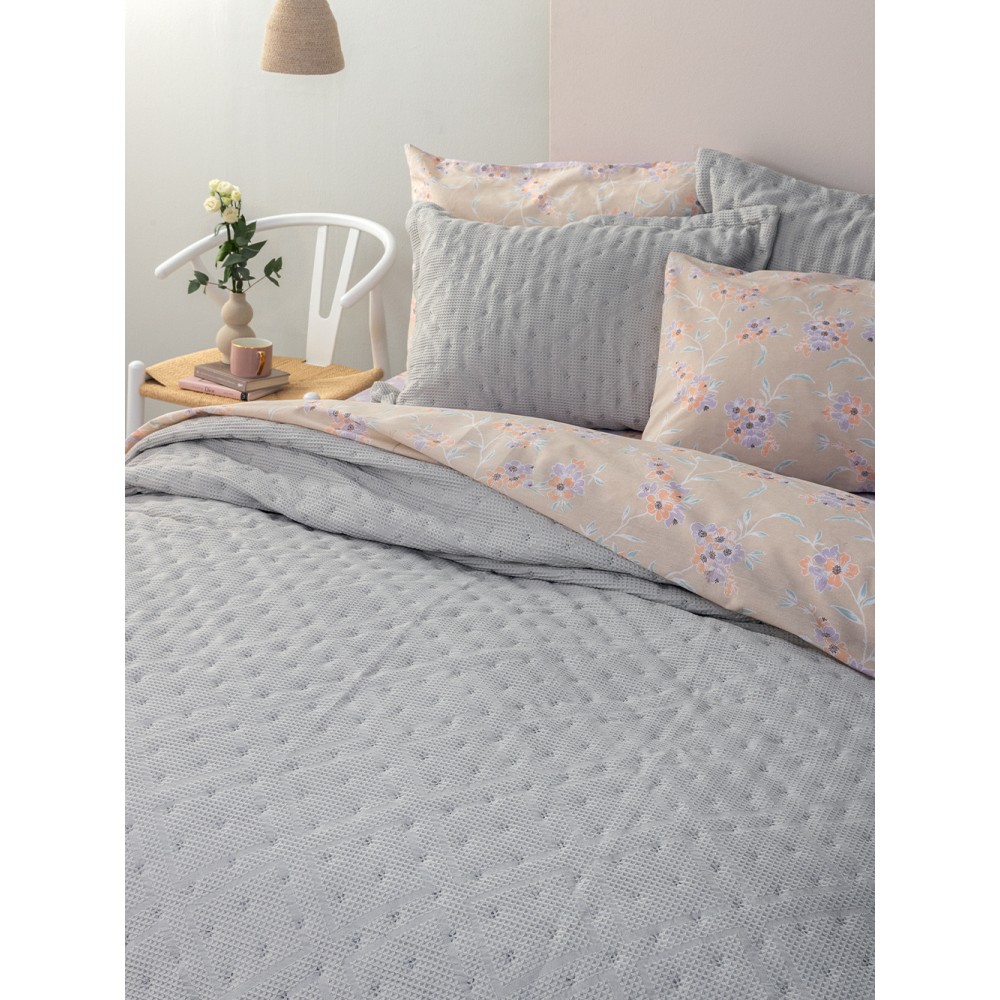 Κουβερλί ημίδιπλο 160x240 ALISON BEIGE