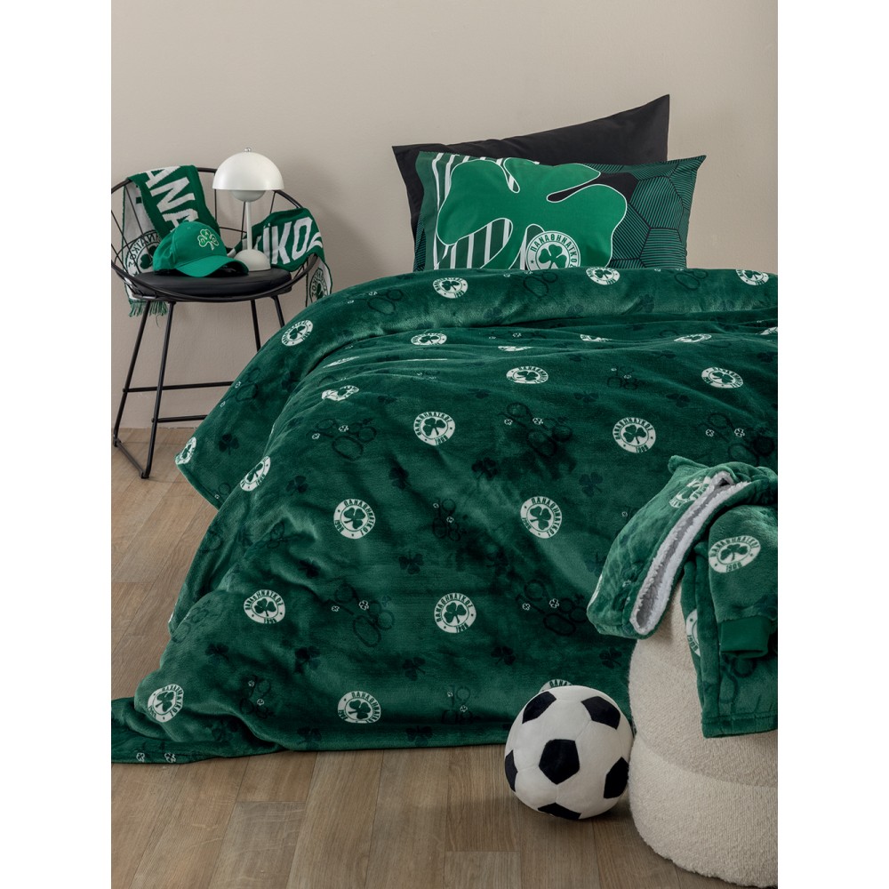 Κουβέρτα Ημίδιπλη 160x220 PANATHINAIKOS BL