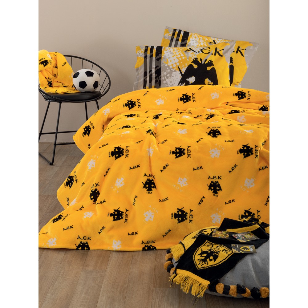 Κουβέρτα Ημίδιπλη 160x220 AEK BL