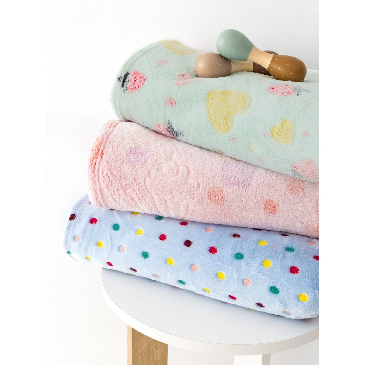 Κουβέρτα Fleece Μονή Φωσφοριζέ 160x220 BUBBLE