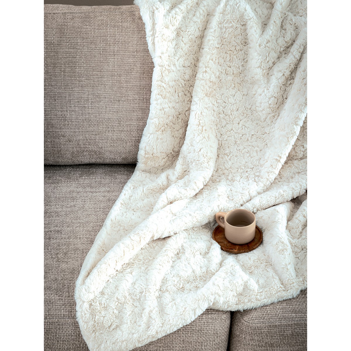 Κουβέρτα Καναπέ 130x180 ALERIA BROWN