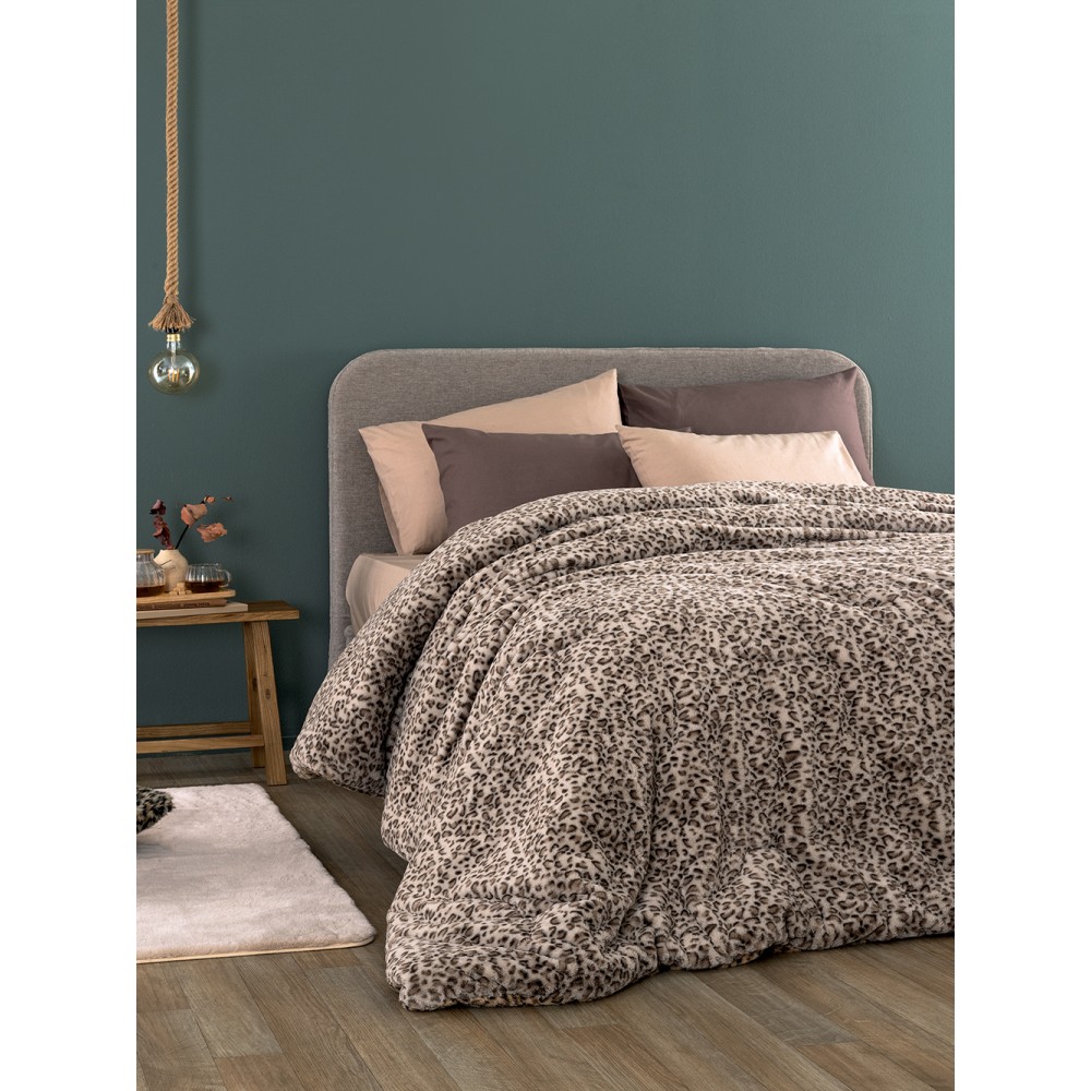 Κουβερτοπάπλωμα Υπέρδιπλο 220x240 DEVA BEIGE