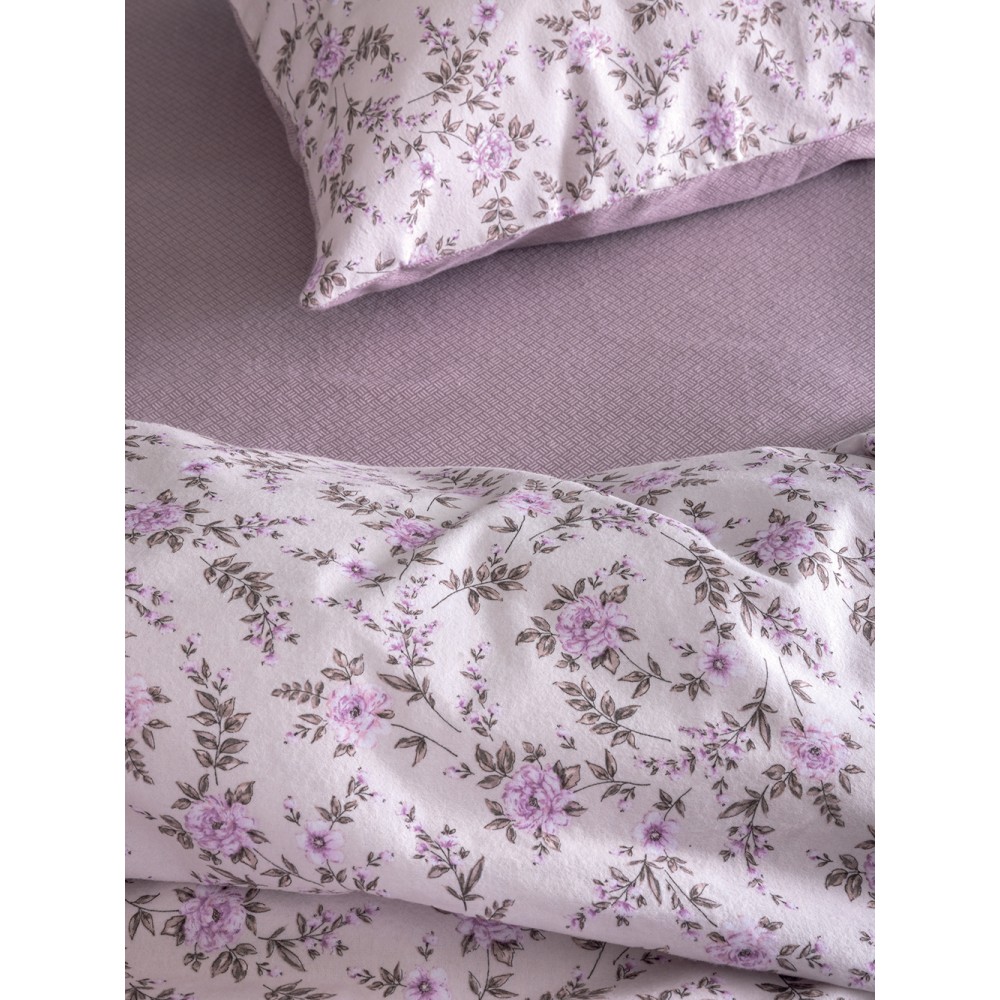 Σετ Παπλωματοθήκη Υπέρδιπλη Flannel Beauty 240x250 FB0235