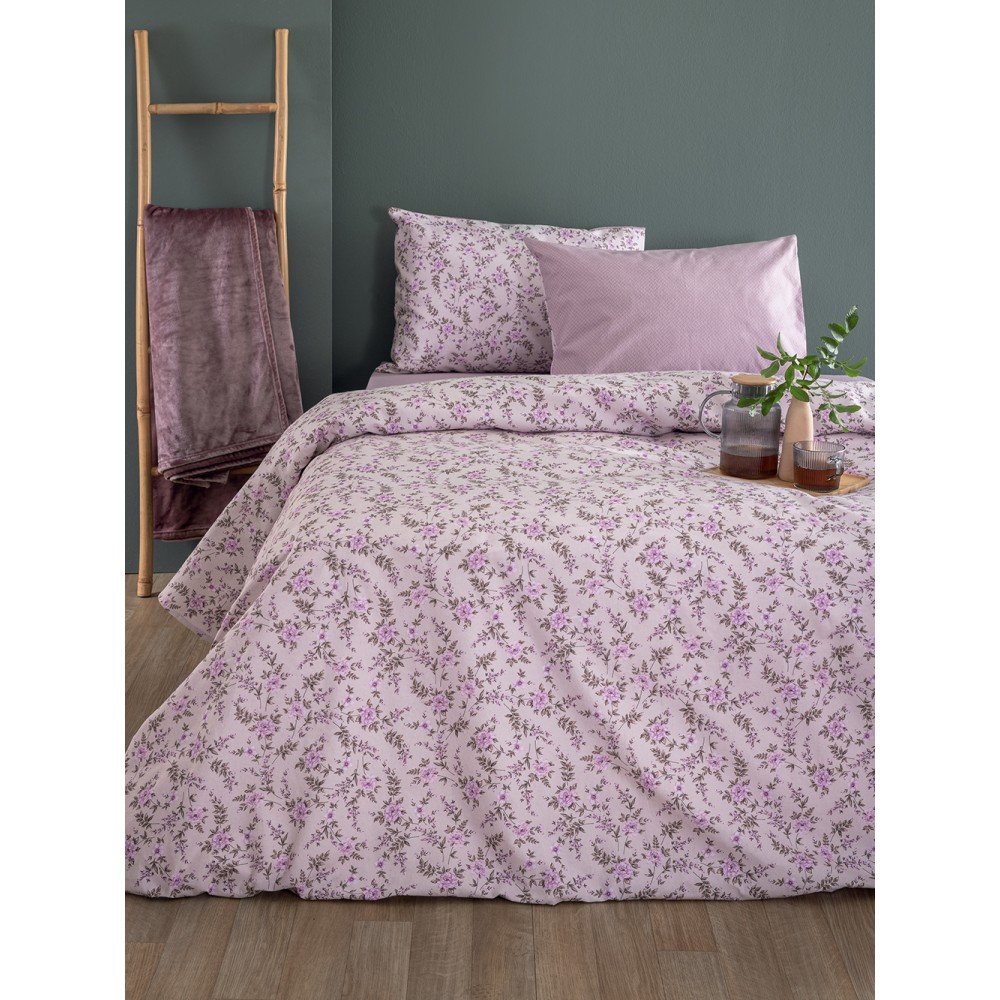 Σετ Παπλωματοθήκη Υπέρδιπλη Flannel Beauty 240x250 FB0235