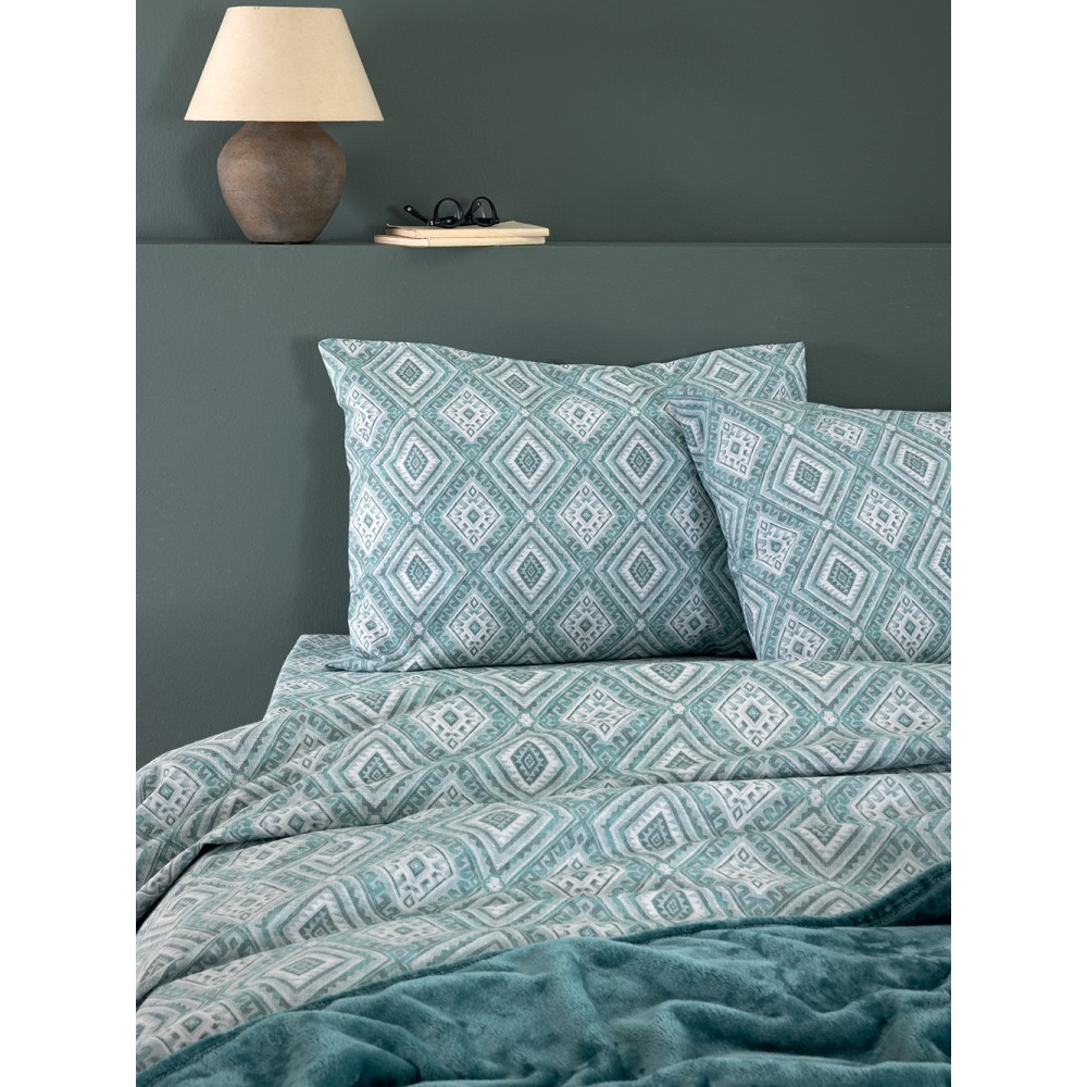 Σετ Παπλωματοθήκη Υπέρδιπλη Flannel Beauty 240x250 FB0239