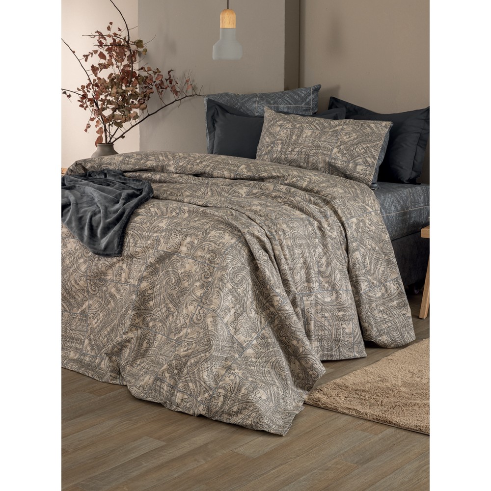Σετ Παπλωματοθήκη Υπέρδιπλη Flannel Beauty 240x250 FB0240