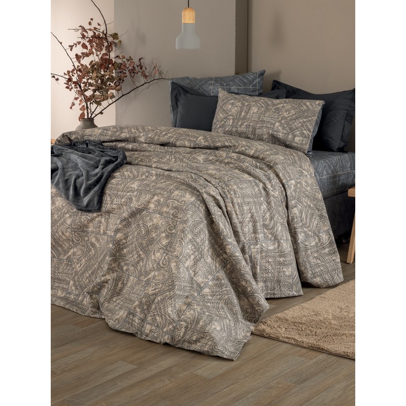 Σετ Παπλωματοθήκη Υπέρδιπλη Flannel Beauty 240x250 FB0240