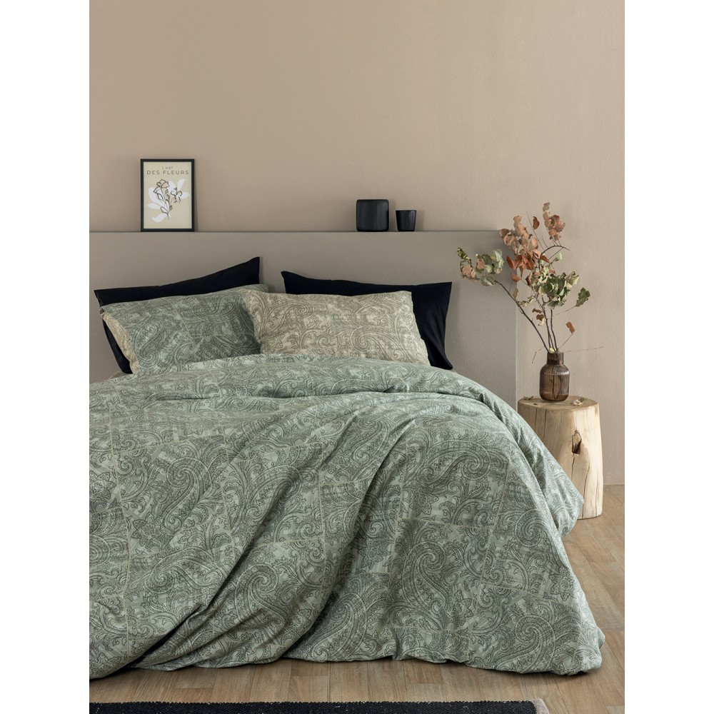 Σετ Παπλωματοθήκη Υπέρδιπλη Flannel Beauty 240x250 FB0241