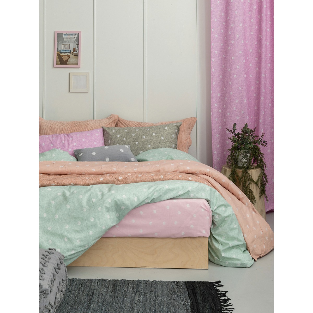 Κουρτινα Με Τρεσα Φωσφοριζέ 170x260 FLECK TAN