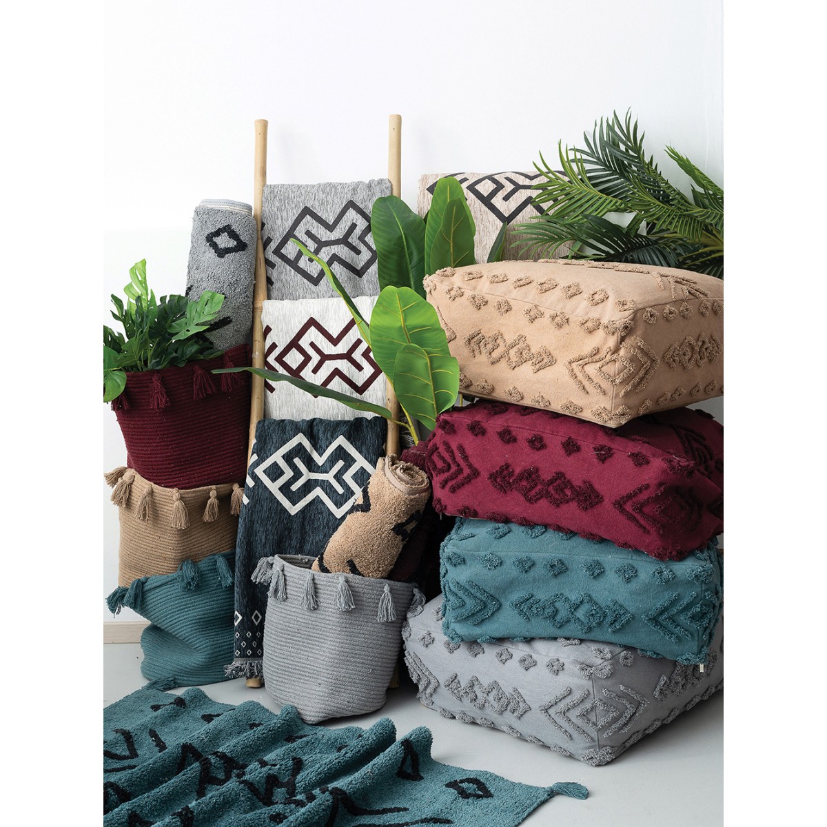 Διακοσμητικο Καλαθι Με Χερουλια Home Décor 30x40 FABIAN BORDEAUX