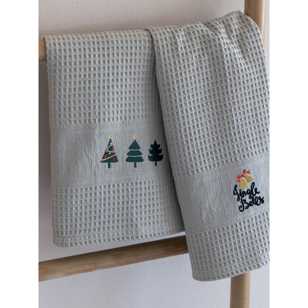 Σετ 2 Πετσέτες Κουζίνας Christmas Collection 50x70 NORA CHR101 EMBROIDERY 1