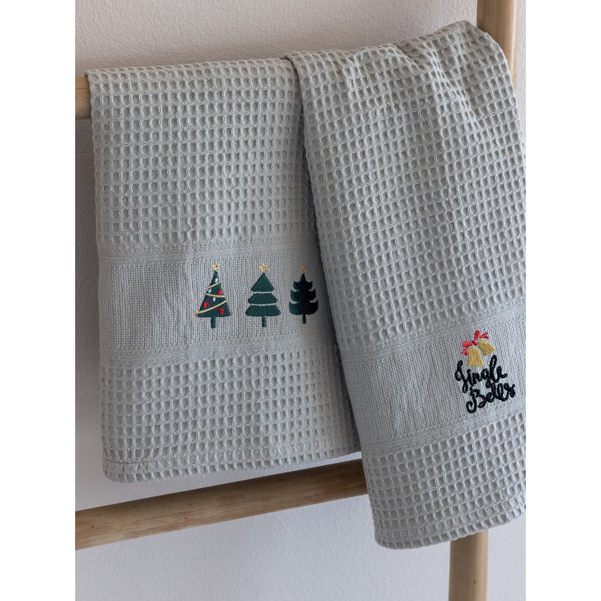 Σετ 2 Πετσέτες Κουζίνας Christmas Collection 50x70 NORA CHR101 EMBROIDERY 1