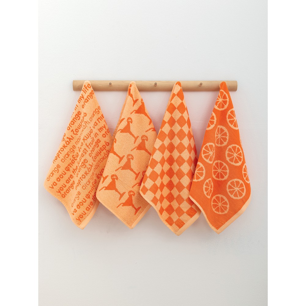 Σετ 4 Πετσέτες Κουζίνας Kitchen Towels 40x60 JACK101