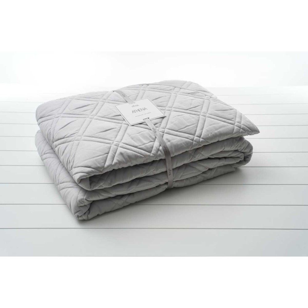 ATHENA-304 ΚΟΥΒΕΡΛΙ KING 270Χ270 ΡΕΛΙ LIGHT GREY