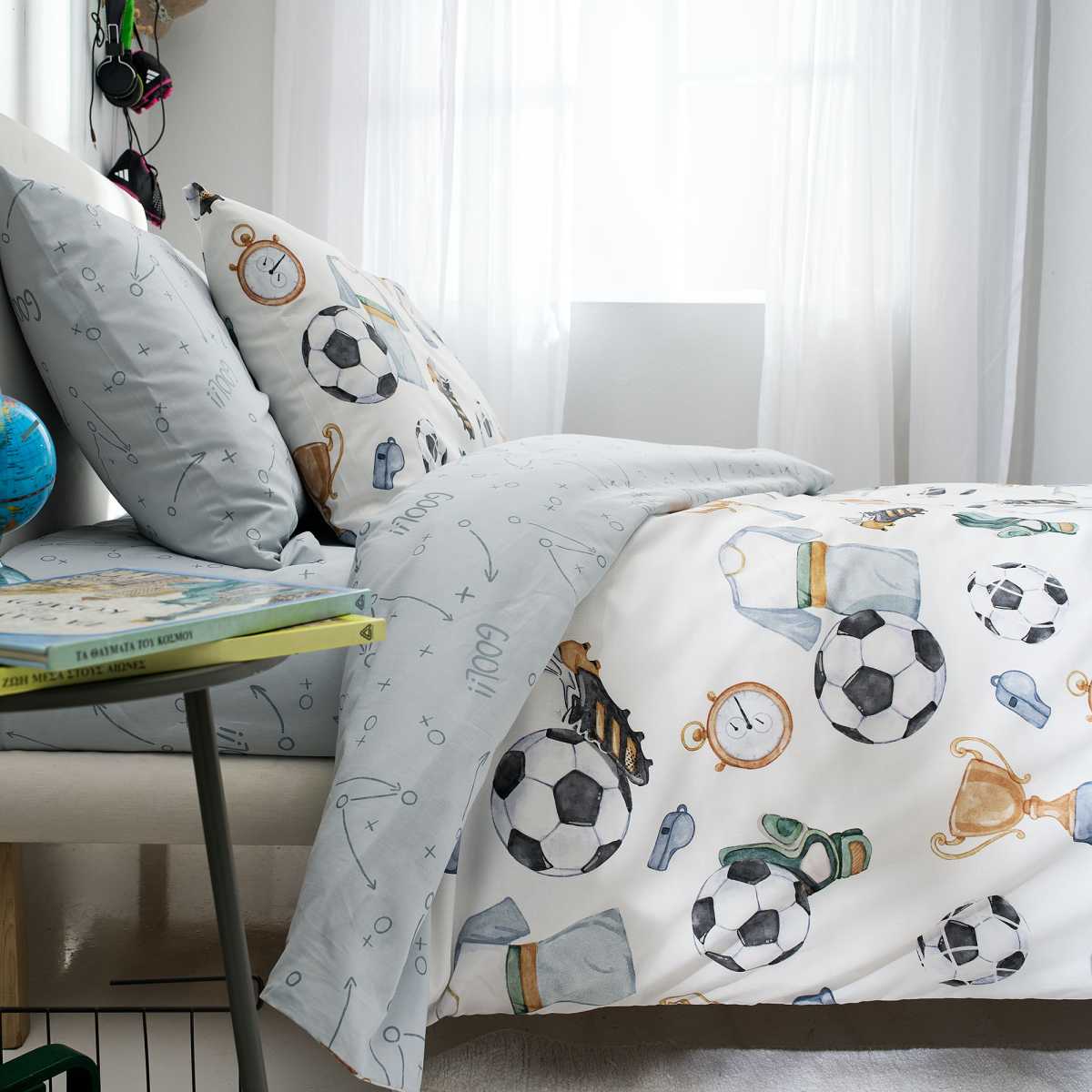 FOOTBALL ΣΕΤ ΠΑΠ-ΘΗΚΗ ΜΟΝΟ 170Χ240 2ΤΕΜ