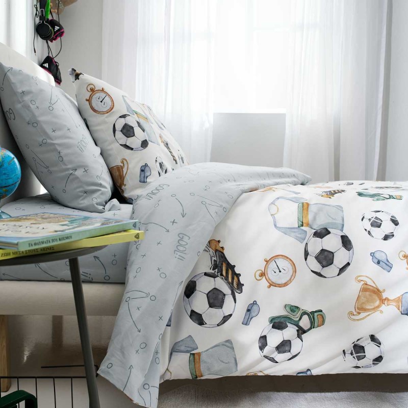 FOOTBALL ΣΕΤ ΠΑΠ-ΘΗΚΗ ΜΟΝΟ 170Χ240 2ΤΕΜ