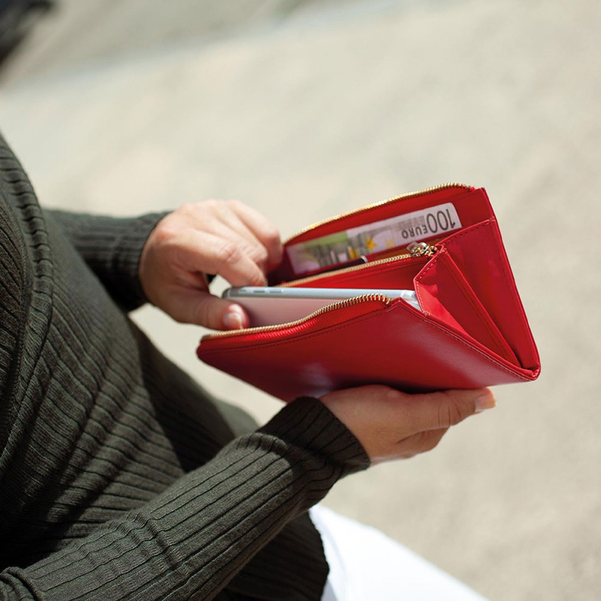 Πορτοφόλι Γυναικείο Jaslen Κόκκινο 204701-03