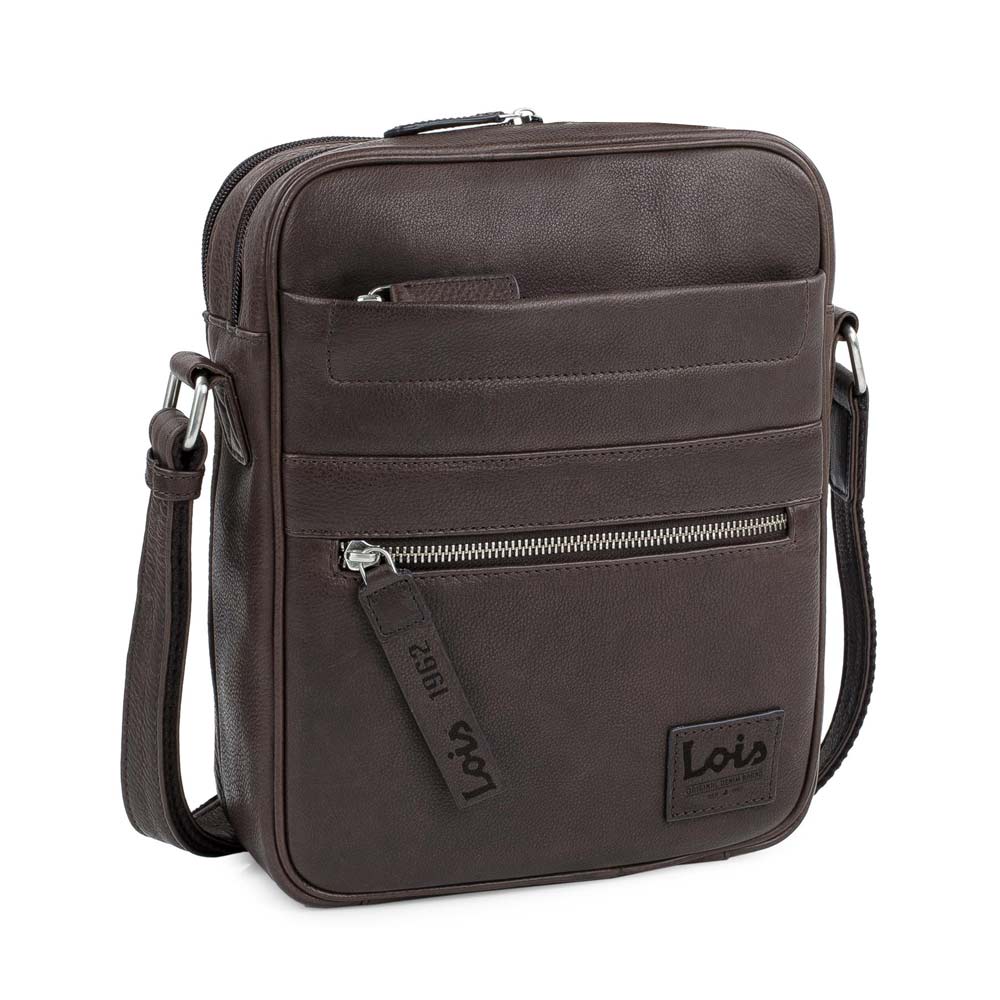 Τσαντάκι Ώμου Δερμάτινο LOIS Καφέ 305926-02