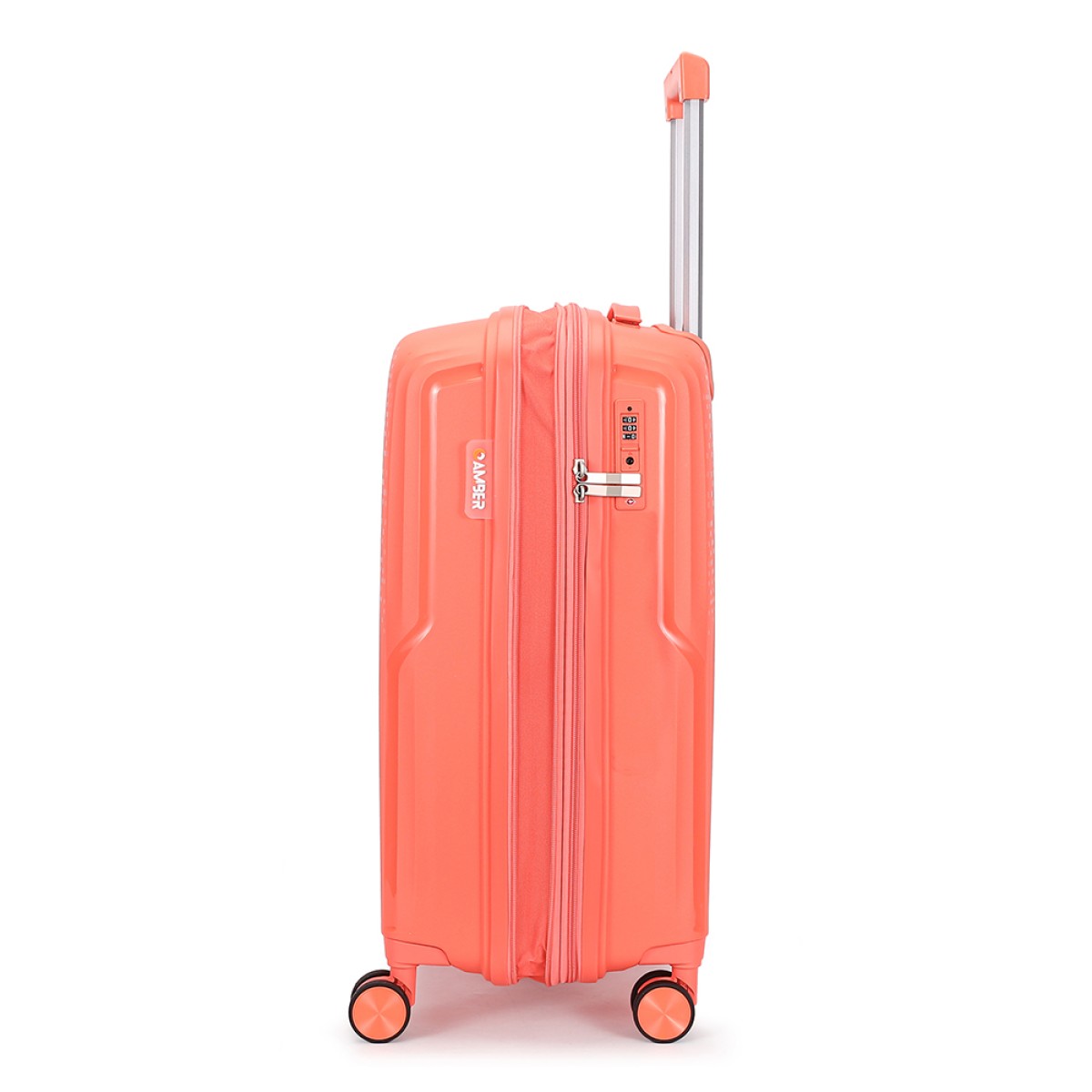 Βαλίτσα Καμπίνας Με Προέκταση AMBER (55x38x20-25cm) Peachy Red AM1017