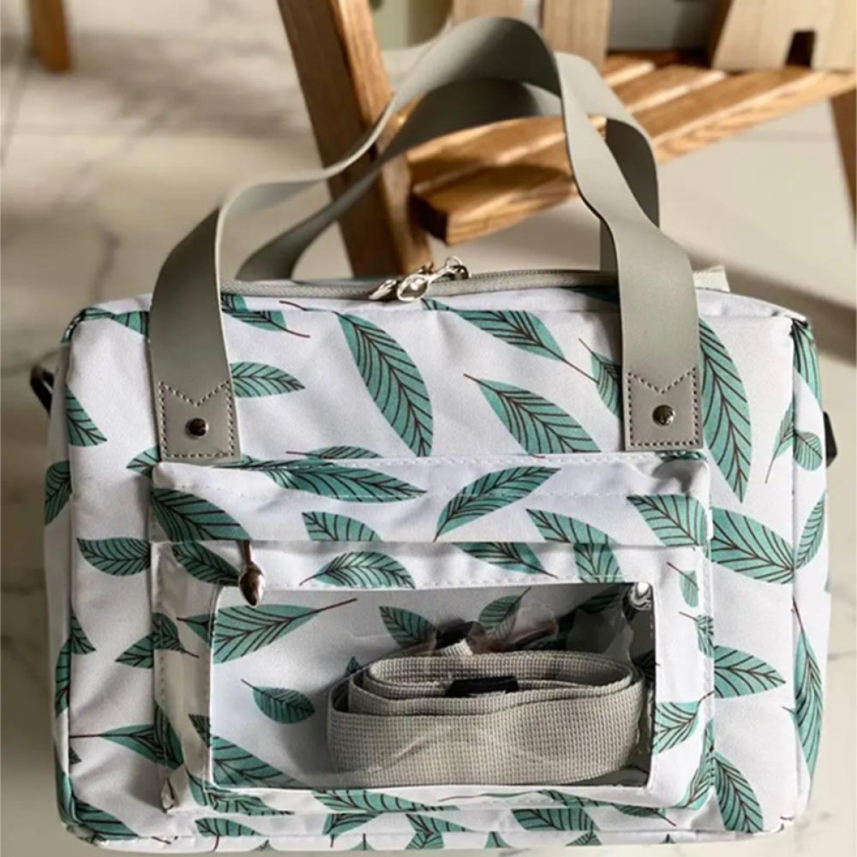 Ισοθερμική Τσάντα Φαγητού 9Lt Amber White Leaves AM3011